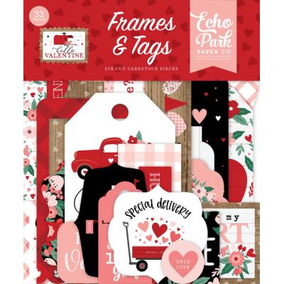 Echo Park Hello Valentine Die Cuts - Frames & Tags